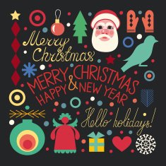 Christmas set of objects