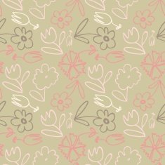 Vector seamless flower pattern background N3