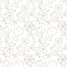Vector seamless flower pattern background N5