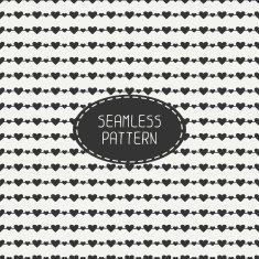 Romantic seamless pattern with hearts Beautiful vector illustration
