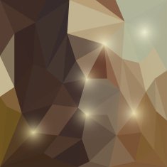 Abstract bright shining triangular geometric background with glaring lights