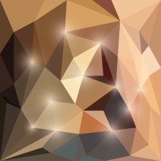 Abstract shininng geometric polygonal triangular background with glaring lights