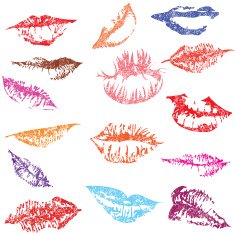 Lip print track set in tender kiss