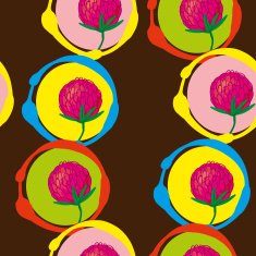 Seamless pattern with clover flowers