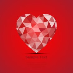 Geometric heart vector illustration
