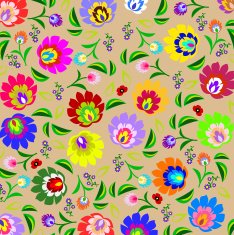 Traditional folk floral pattern N3