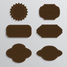 Leather jeans labels leather tags