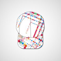 Abstract illustration on peaked cap N11
