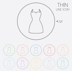 Woman dress sign icon Elegant clothes symbol N6