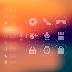 fashion infographic with unfocused background N17