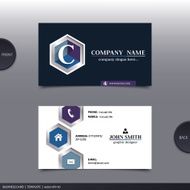 Abstract creative business card Vector N10