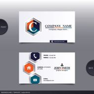 Abstract creative business card Vector N11