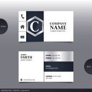 Abstract creative business card Vector N12