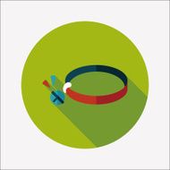 Pet dog chains flat icon with long shadow eps10 N57