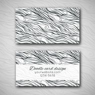 Abstract doodle business card template N9
