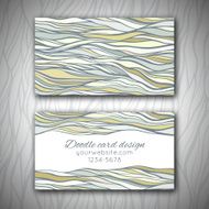 Abstract doodle business card template N10