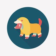 Pet Clothes flat icon with long shadow eps10 N41
