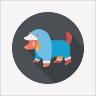 Pet Clothes flat icon with long shadow eps10 N43