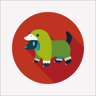Pet Clothes flat icon with long shadow eps10 N44