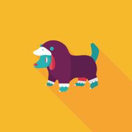 Pet Clothes flat icon with long shadow eps10 N46