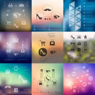 fashion infographic with unfocused background N20