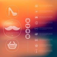 fashion infographic with unfocused background N21