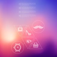 fashion infographic with unfocused background N22