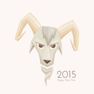 Goat With Rounded Horns N2