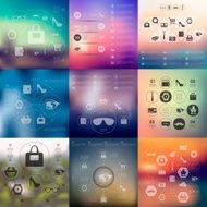 fashion infographic with unfocused background N23