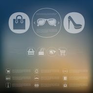 fashion infographic with unfocused background N24