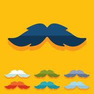 Flat design mustache N15