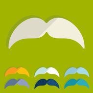 Flat design mustache N16