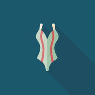 swimming suit flat icon with long shadow eps10 N10