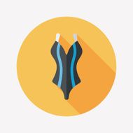 swimming suit flat icon with long shadow eps10 N11