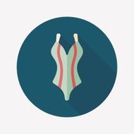 swimming suit flat icon with long shadow eps10 N12