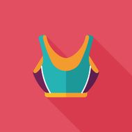 swimming suit flat icon with long shadow eps10 N14