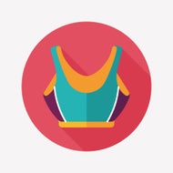 swimming suit flat icon with long shadow eps10 N18