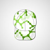 Abstract illustration on peaked cap N12