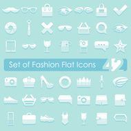 Set of fashion flat icons N15