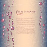 vintage beads vector background
