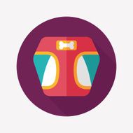 Pet Clothes flat icon with long shadow eps10 N50