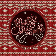 Merry Christmas knitted background