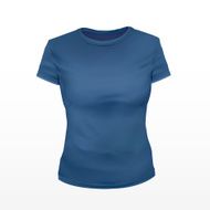 blank women T-shirt in blue