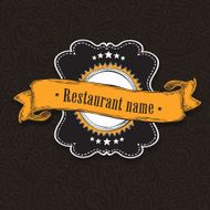 Vintage label on wooden texture Design elements EPS10