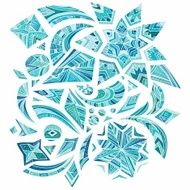 Pink aztec winter design elements