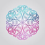 Vector Watercolor Snowflake