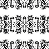 Black vector tribal ethnic pattern