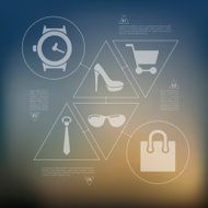 fashion infographic with unfocused background N26
