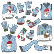 Fashion Christmas Different knitted clothing set