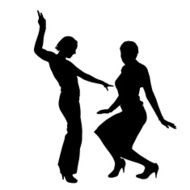 Vector silhouette of a woman N302